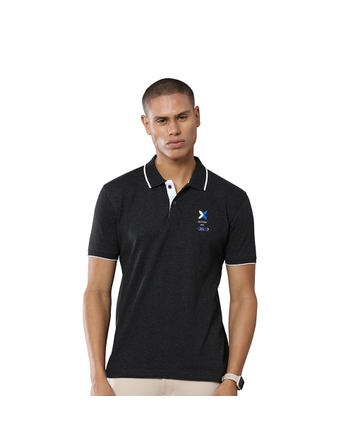 Greys&Blues Jacq Polo T-Shirt-Grey Melange with White NG